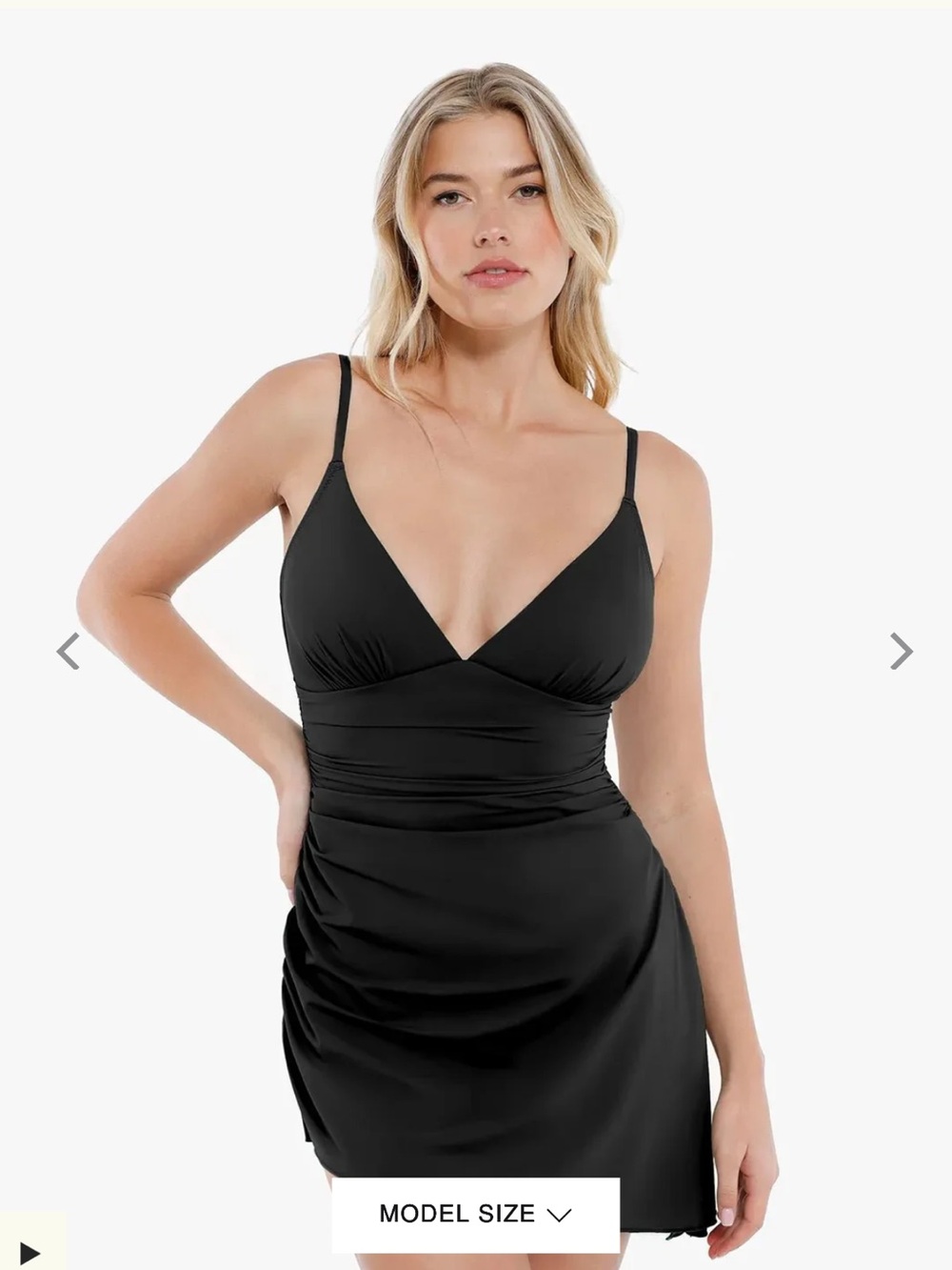 Popilush - Shapewear Ruched Convertible
One-Piece Swimsuit